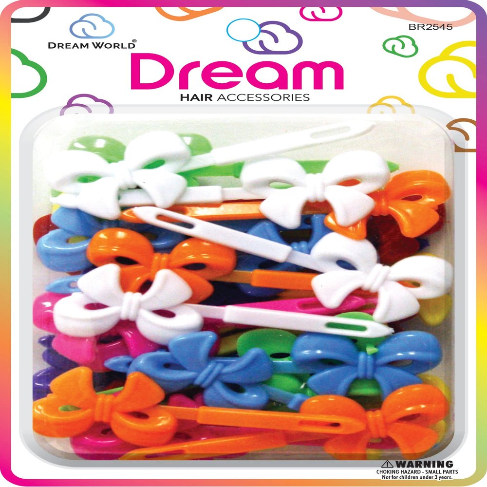 Dream World Hair Accessories | Neat Ribbon Hair Pins | 32 PCS - Assorted