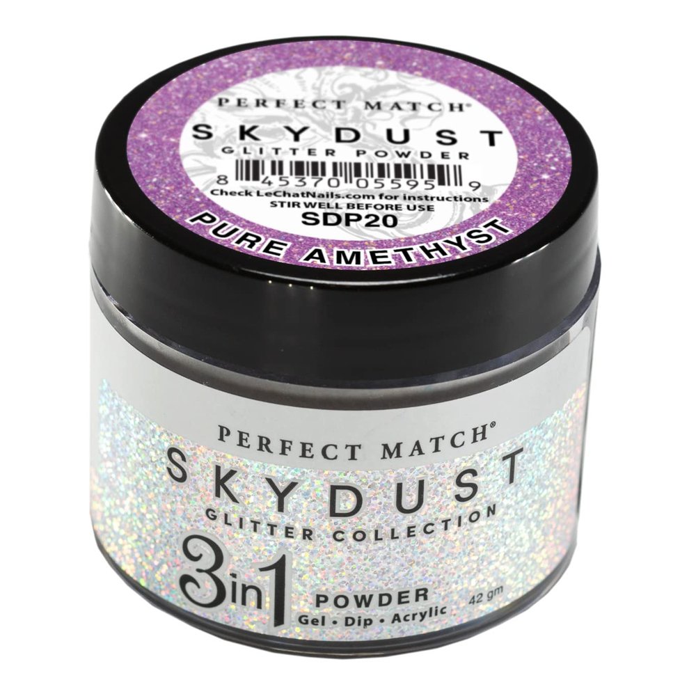 LeChat, Perfect Match, 3 in 1 Powder, Skydust, Pure Amethyst