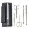 5-Pieces Luxury German Manicure Pedicure Set Premium Stainless Steel Grooming Kit Hand Made in Solingen Germany in Genuine Cowhide Leather Case with Bonus Shpitser Crystal Glass Professional Nail File view 1
