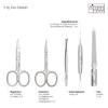 5-Pieces Luxury German Manicure Pedicure Set Premium Stainless Steel Grooming Kit Hand Made in Solingen Germany in Genuine Cowhide Leather Case with Bonus Shpitser Crystal Glass Professional Nail File view 3