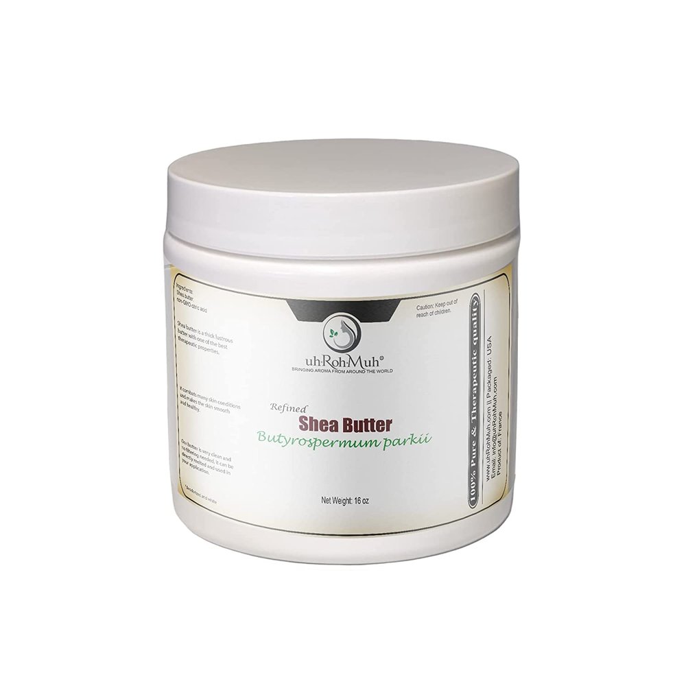 uh*Roh*Muh Refined Shea Butter from France 16 oz Odorless & Smooth Texture Cosmetic Grade Shea Butter for Skincare, Hair Care, Soap Making, Lotions, Balms & DIY Formulations