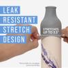 Maplefield Silicone Leakproof Bottle Sleeves - Spillproof Leak Locks for Travel - Versatile Stretch Sleeve Fits Toiletry Bottles - Easy Clean Reusable & Travel Essentials - Pack of 4, Grey view 3