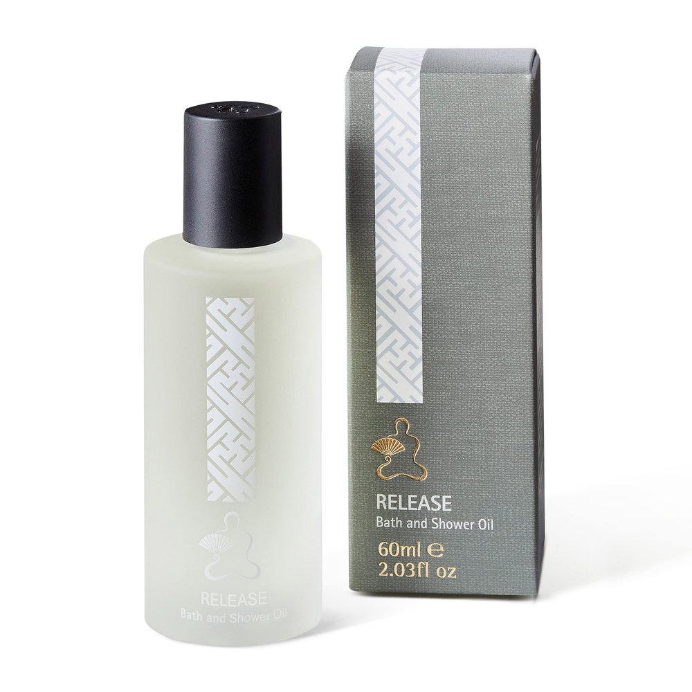 Mandarin Oriental Bath and Shower Oil - Luxury Hotel Amenity- Release - Eucalyptus, Clary sage, and Pine - 2oz