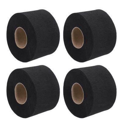 4 Rolls Haircut Neckband Neck Paper Stretchy Neck Bands Barber Neck Strips Neck Protection Black Neck Strips Barber Paper Neck Bands Hairdressing