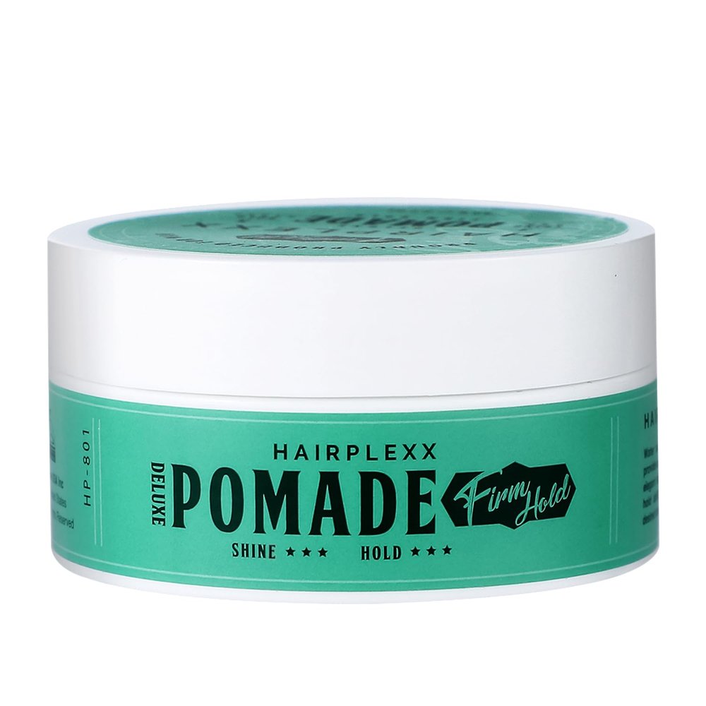 Hairplexx Pomade for Men & Women Strong Hold, Low Shine, Non-Greasy, No Flakes Edge Control & Flyaway Tamer, Slick Back & Side Part Styling Paraben-Free, 2.7 fl oz