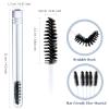 TUZAZO 80 Pieces Mascara Wand Tube Set 40 Diamond Empty Eyelash Brush Tubes Spoolies 40 Mascara Wand Lash Extension Brushes Applicators Makeup Tools (Black Lash Style) view 2