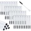 TUZAZO 80 Pieces Mascara Wand Tube Set 40 Diamond Empty Eyelash Brush Tubes Spoolies 40 Mascara Wand Lash Extension Brushes Applicators Makeup Tools (Black Lash Style) view 3