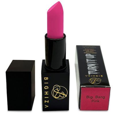 Bighiza Lipstick, Super high-impact color with shea butter that actively hydrate and nourish lips - Moisturizing Creamy Formula (Big Bang Pink)