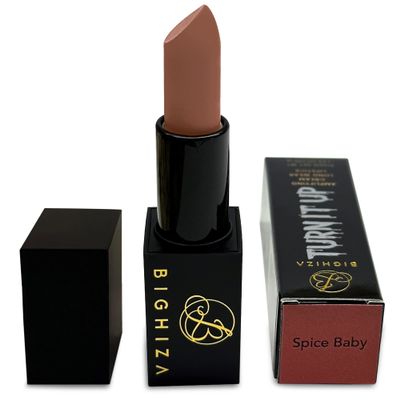 Bighiza Lipstick, Super high-impact color with shea butter that actively hydrate and nourish lips - Moisturizing Creamy Formula (Spice Baby)