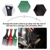 LALAFINA 9 pcs Plastic Afro Fist Thick Wig Styling Lift Curly Braid Comb Detangle Barber Hair Hairdressing Red for Tooth Fork Smooth Tool Black view 4