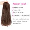 14 Inch Passion Twist Hair, Brown Water Wave Crochet Hair 22 Strands/Pack Passion Twist Crochet Hair For Women Short Passion Twists Braiding Hair Curly Braiding Hair (14 Inch (Pack of 2), #30) view 2