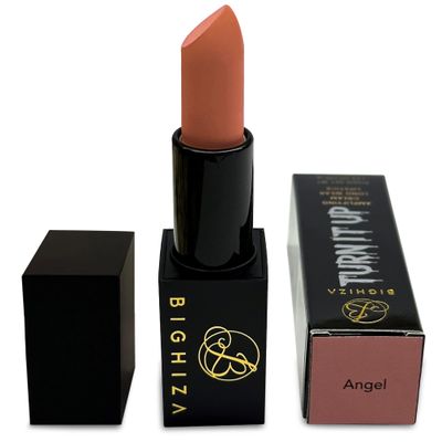 Bighiza Lipstick, Super high-impact color with shea butter that actively hydrate and nourish lips - Moisturizing Creamy Formula (Angel)