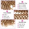 18 Inch Passion Twist Hair, Blonde Water Wave Crochet Hair for Women Passion Twist Crochet Hair Long Bohemian Synthetic Curly Passion Twists Braiding Hair Extensions (18 Inch (Pack of 2), #27) view 3