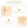 SOLUSTRE Dual-Sided Bath Scrubber Loofah and Soft Bristles for Skin Exfoliation Handle Back Brush for for Men and Women White view 3
