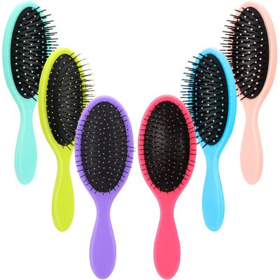 Nuenen 6 Pcs Wet Detangling Hair Brush, Dry Soft Bristle, Bright Colors