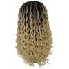 LUXLUXE Andrea 4x4 Curly 37 Inch Long Hand Tied Lace Braid Wig, Beauty Heat Resistant Fiber, (Black to Blonde Ombre) view 4
