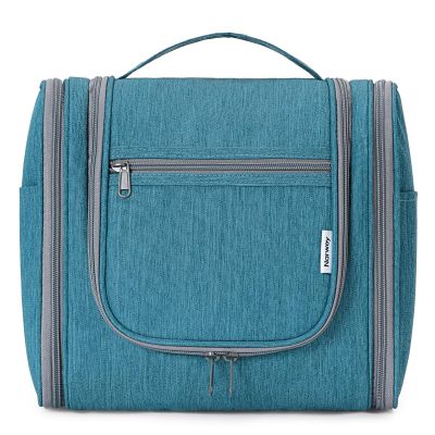 Narwey Hanging Toiletry Bag for Women Travel Makeup Bag Organizer Toiletries Bag Men for Cosmetics Essentials Accessories (Large, Teal)