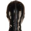 Black Latex Hood with Mouth Tube Open Nose Back Zipper Rubber Mask Club Party Wear (XX-Large) view 2