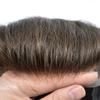 Hair System for Men Lace Front Mens Toupee Human Hair Piece French Lace Toupee for Men Poly Mens Hair Piece Bleached Knots Mens Wig(8X10"-100% Density, 3# DARK BROWN) view 3