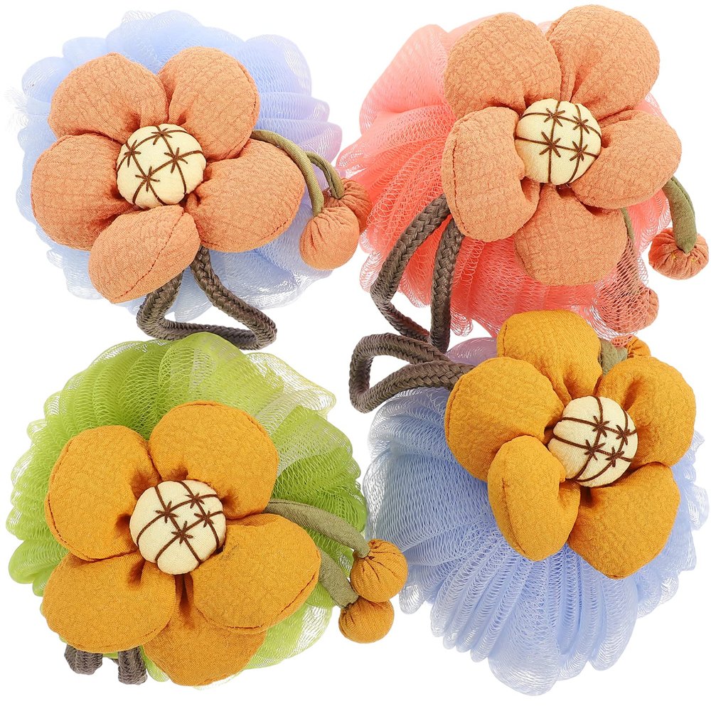 SOLUSTRE Exfoliating Balls Cartoon Exfoliating Balls Boys and Girls Cartoon Scrubbers Lovely Scrubbers