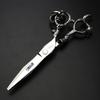 6/7/7.5/8/9 inch scissors silver professional hairdresser hair cut and trim diluted sharp 440C steel (6-inch flat shear) view 3