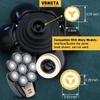VRMETA Head Shaver Replacement Heads Floating Shaver Blades 8D Sharp Stainless Steel Men's Electric Shaver Replacement Heads for Electric Rotary Shaver (8 heads (Black) view 2