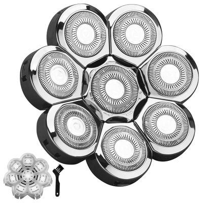VRMETA Head Shaver Replacement Head Floating Shaver Blades 8D Sharp Stainless Steel Men's Electric Shaver Replacement Heads fo blad Man (8 Heads (Silvery)