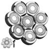 VRMETA Head Shaver Replacement Head Floating Shaver Blades 8D Sharp Stainless Steel Men's Electric Shaver Replacement Heads fo blad Man (8 Heads (Silvery) view 1