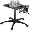 Stand Tray,Adjustable Salon Tray Easy Assemble Tattoo Cart for Hair SPA Clinic Personal Care Lab Hospital Dentistry, Black view 1