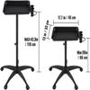 Stand Tray,Adjustable Salon Tray Easy Assemble Tattoo Cart for Hair SPA Clinic Personal Care Lab Hospital Dentistry, Black view 2