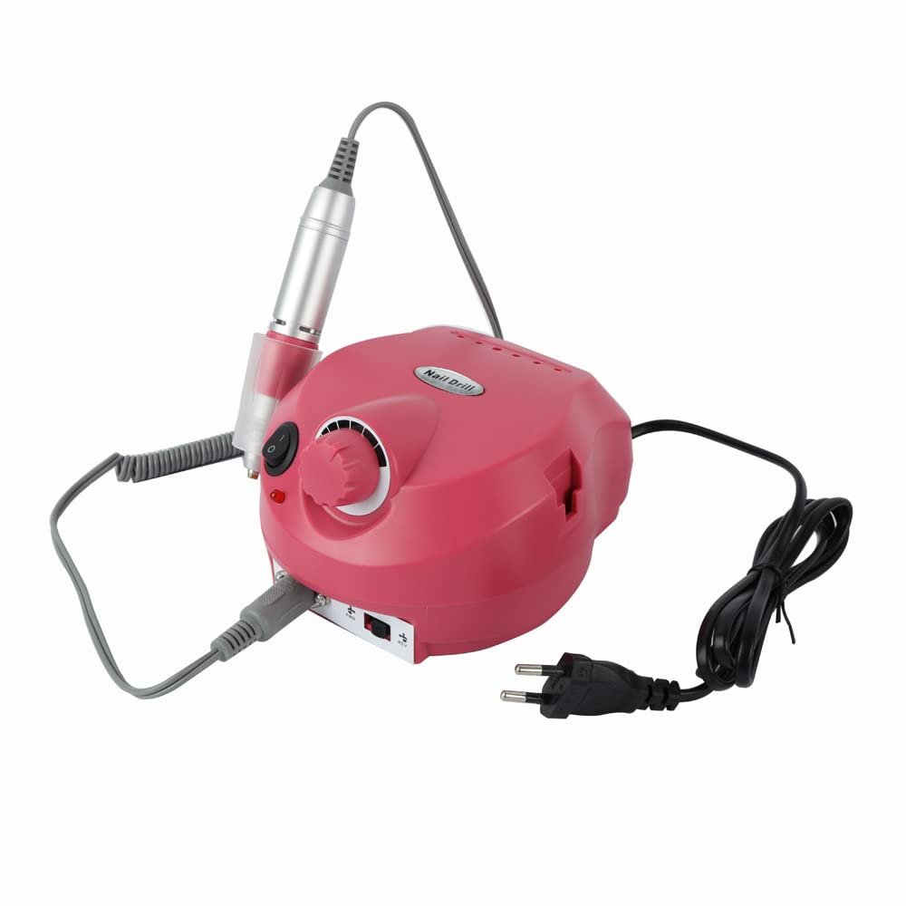 Cleaner Nails Professional Electric Nail Drill Vacuum-Rose Red