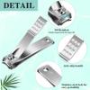 Nail Clippers Set,24 Pack Stainless Steel Nail Clippers Bulk,Silver Nail Cutter,Ultra Sharp Sturdy Fingernail Clippers and Toenail Clippers for Women Men(24 Pcs-Silver) view 3