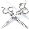 6/7/7.5/8/9 inch scissors silver professional hairdresser hair cut and trim diluted sharp 440C steel (6 inches, 2 pieces) view 1
