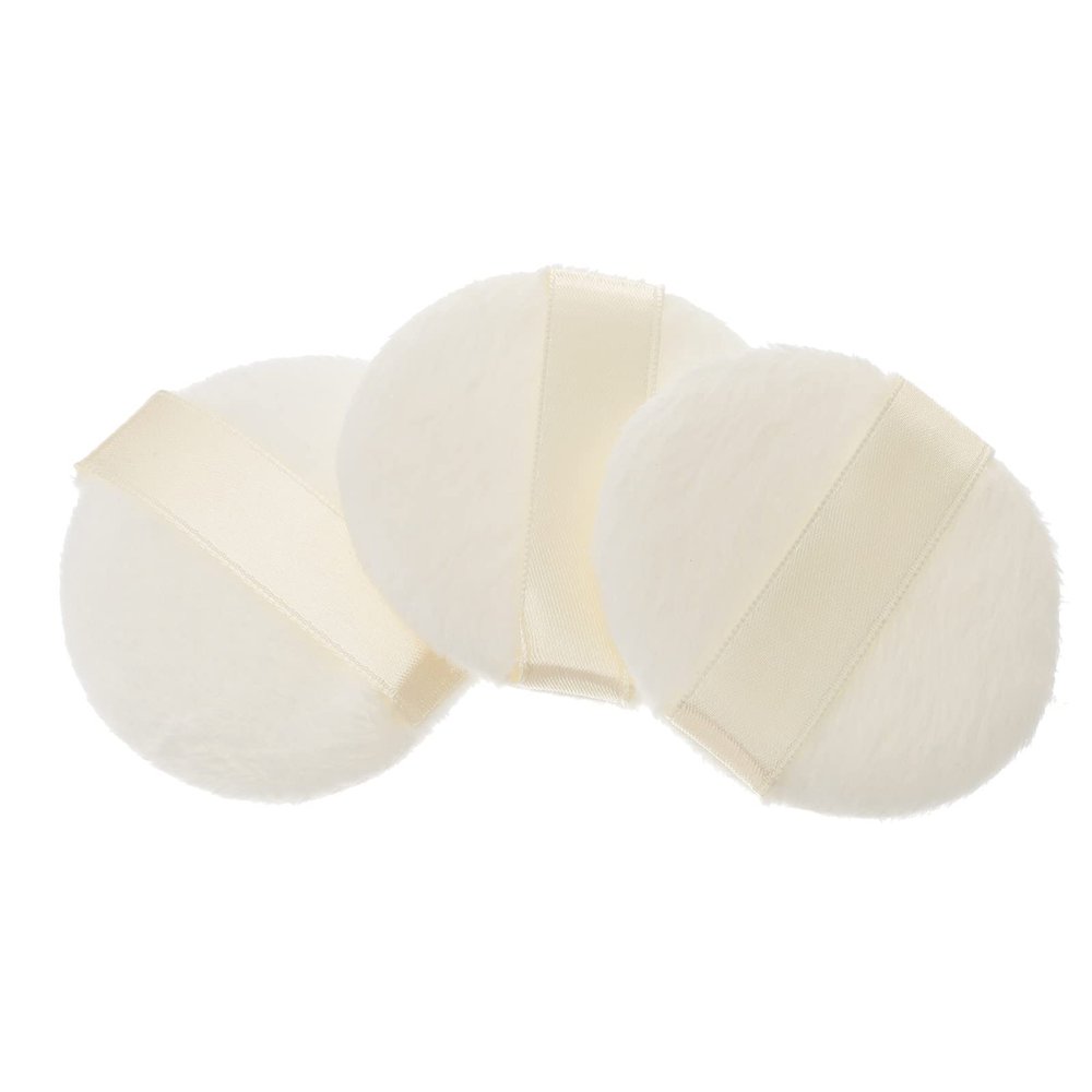 Powder Puff 3Pcs Powder Puff 2.5 Inch Small Loose Powder Puff Ultra Short Plush Fluffy Powder Round Makeup Puff for Loose Body Powder Face Powder Powder Body Powder Puff