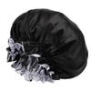 Satin Bonnet Sleeping Cap Women Double Layer Sleep Bonnet Reversible Elastic Night Cap Hair Head Cover Bouffant Shower Cap view 1