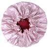Satin Bonnet Sleeping Cap Women Double Layer Sleep Bonnet Reversible Elastic Night Cap Hair Head Cover Bouffant Shower Cap Wine Red view 4