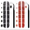 Black and Orange Rhinestones Set for Nails,Makeup,Phone Case,Book,Crafts,DIY(SS6-SS20)(2-4.8MM) view 1