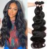 10A Brazilian Body Wave Bundles 26 28 30 Inch Human Hair Bundles 100% Unprocessed Virgin Hair Body Wave 3 Weave Bundles Deals Human Hair 1B Natural Black view 1