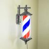 vsGotber Modern Chandelier Salon Barber Pole with Light,Hair Salon Barber Shop Open Sign,Rotating LED Strips,Classic Retro Style, Power Saving, IP44 Waterproof,F view 2