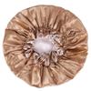 Satin Bonnet Sleeping Cap Women Double Layer Sleep Bonnet Reversible Elastic Night Cap Hair Head Cover Bouffant Shower Cap view 2