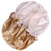 Satin Bonnet Sleeping Cap Women Double Layer Sleep Bonnet Reversible Elastic Night Cap Hair Head Cover Bouffant Shower Cap view 4