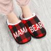 Umidedor Bear Christmas Plaid Slippers for Women Girls Soft Memory Foam Non-Slip Indoor House Slippers Home Shoes for Spa Bedroom Hotel Travel view 4
