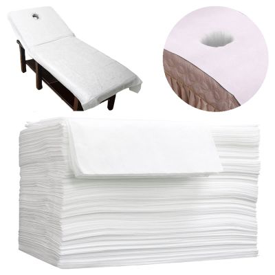 100pcs 31 x 70 Inches Disposable Bed Sheets Massage Bed Cover Non Woven Spa Sheets Waterproof Fabric for Hotel Spa Wax Tattoo Salon