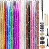 Hair Tinsel Kit (48 Inch, 18 Colors, 4320 strands), Tinsel Hair Extensions with Tools Heat Resistant Fairy Hair Tinsel Kit for Women Girls Hair Accessories view 1