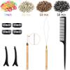 Hair Tinsel Kit (48 Inch, 18 Colors, 4320 strands), Tinsel Hair Extensions with Tools Heat Resistant Fairy Hair Tinsel Kit for Women Girls Hair Accessories view 2