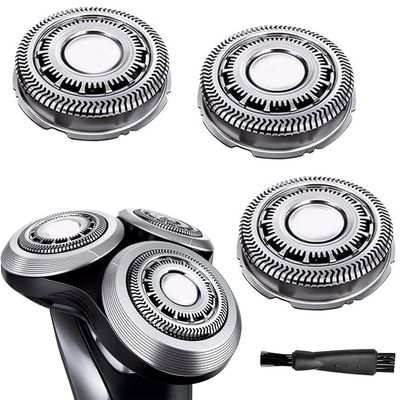 Gleway SH90/72 Replacement Heads Compatible with Philips Electric Shavers Series 9000 8000 SH90/62 Shaving Replacement Heads Compatible with Norelco Electric Razor Blades, 3Pack with Brush