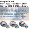 Gleway SH90/72 Replacement Heads Compatible with Philips Electric Shavers Series 9000 8000 SH90/62 Shaving Replacement Heads Compatible with Norelco Electric Razor Blades, 3Pack with Brush view 2