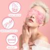 Hicarer 2 Pcs Jade Eye Mask Rose Green Jade Stone Eye Mask Facial Cooling Mask for Alleviate Puffiness Massage Relax Wrinkles Relieve Migraine Meditation Beauty view 3