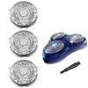 Gleway HQ9 Replacement Heads Blades Compatible with Philips Shaver HQ9070 HQ9080 HQ8240 SpeedXL 8240XL 8140XL 8150XL 8160XL 8170XL for 8100 8200 9100 Series 3 Counts Wet Dry Blades with Bursh view 1