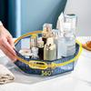 Liemuao Makeup Perfume Organizer,360 Degree Rotating Lazy Susan Cosmetic Desk Storage for Vanity, Lotions Display Cases Organizador de Maquillaje with Handle, Large Capacity (Blue) view 3